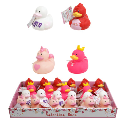 Duck Valentine Pvc 4ast In 24pc Pdq