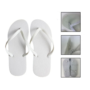 Women's Plain White Flip Flop Sandals