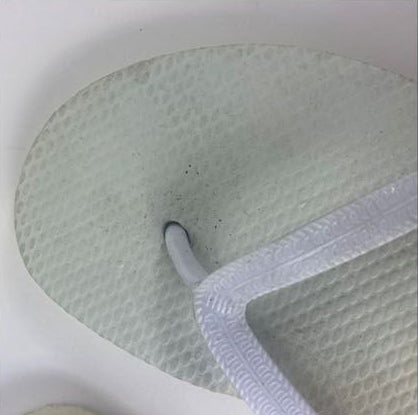 Women's White Flip Flops - Discoloration Closeout