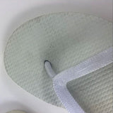 Women's White Flip Flops - Discoloration Closeout