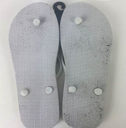 Women's White Flip Flops - Discoloration Closeout