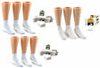 Children's Athletic Ankle Socks Combo - White - Sizes 1-3