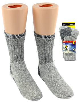 Boy's & Girl's Thermal Merino Wool Crew Socks - 2-Pair Packs