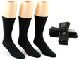 Men's Black Classic Crew Ribbed Dress Socks - Size 10-13