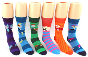 Men's Classic Crew Dress Socks - Monster Print - Size 10-13