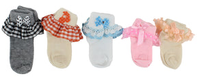 Young Girl's Lace Cuff Socks - Ages 1-5