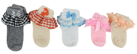 Young Girl's Lace Cuff Socks - Ages 1-5