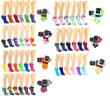 Women's Low Cut Novelty Socks - Assorted Prints - Size 9-11