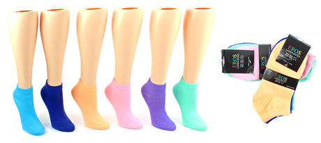 Women's Low Cut Novelty Socks - Solid Colors - Size 9-11