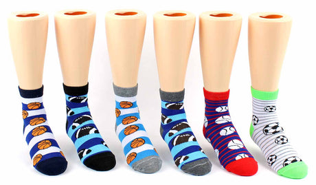 Kid's Novelty Crew Socks - Sport Print - Size 6-8 