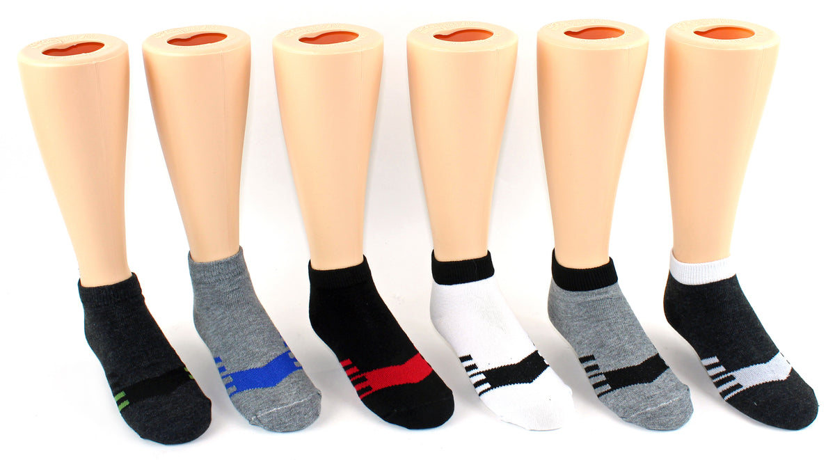 Children's Novelty Low Cut Socks - Athlete Print - Size 6-8