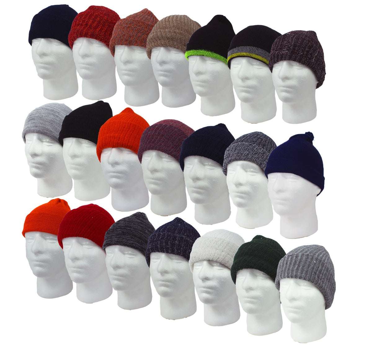 Adult Winter Knit Hats - Assorted Styles & Colors Closeout