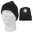Children's Tight Knit Cuffed Winter Hats - Black