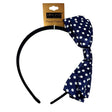 Karina French Couture Polka Dot Satin Bow Headband
