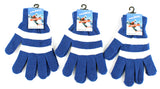 Adult Stretch Knit Winter Gloves - Blue/White & Gray/Black