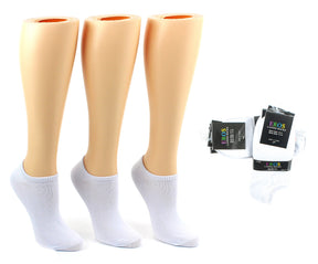 Women's White No-Show Socks - Size 9-11 