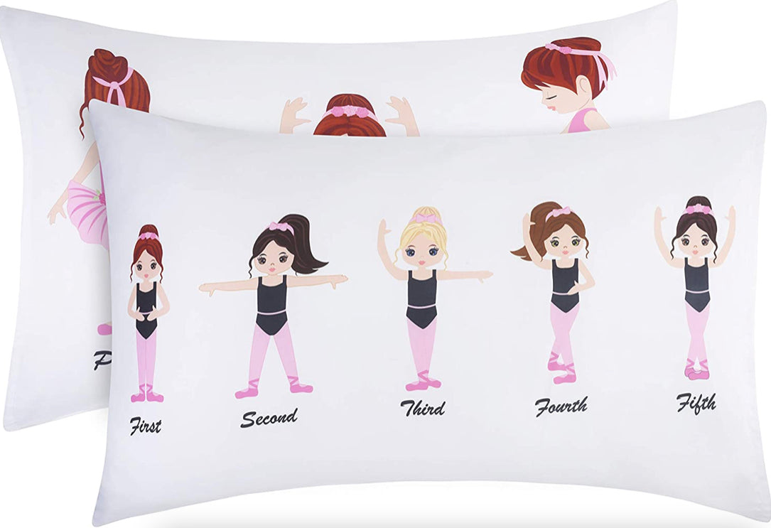 Ballerina Printed Pillowcase Sets - 2-Pack