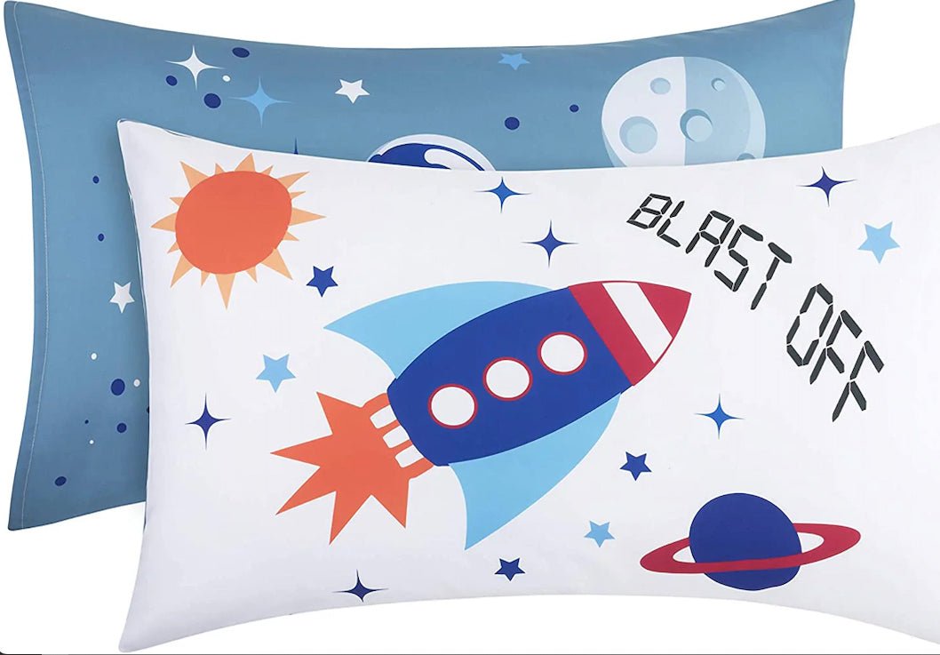 Space Printed Pillowcase Sets - 2-Pack