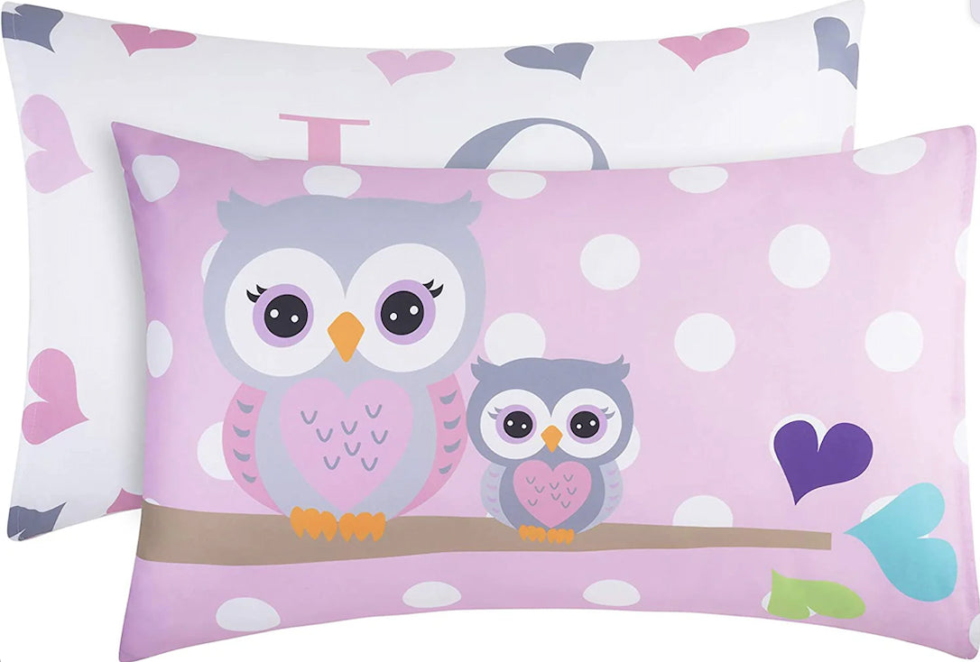 Owls Printed Pillowcase Sets - 2-Pack