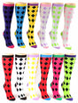 Women's Knee High Novelty Socks - Argyle Print - Size 9-11