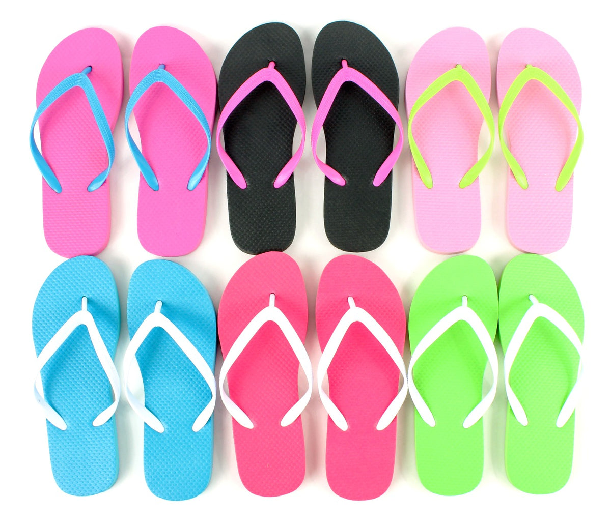 Women's Flip Flops - Two Tone Colors