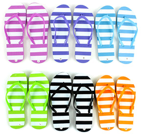 Women's Flip Flops - Striped Prints