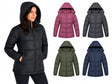 Women's Insulated Winter Puffer Jackets w/ Fleece Lining & Detachable Hood - Sizes Small-XL
