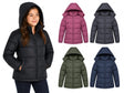 Girl's Insulated Winter Puffer Jackets w/ Fleece Lining & Detachable Hood - Sizes 8-18