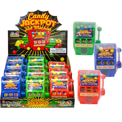Slot Machine Candy Filled 12-pc 3-assorted Colors .71-oz Counter Display
