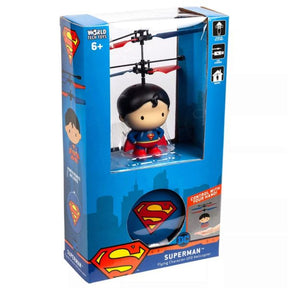 World Tech Toys DC Superman 3.5 Inch Flying UFO Hand Controlled Helicopter with Remote