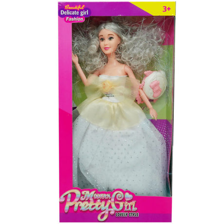 Glamorous Fashion Doll with Purse and Tinsel Hair Set Assorted Colors