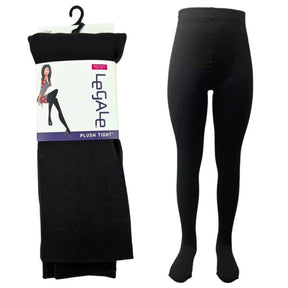 Legale Plush Lined Tights Plus Size in Espresso