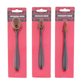 Makeup Blending Brush Oval 3ast Foundtn/concealer/eyeshadow Black&pink