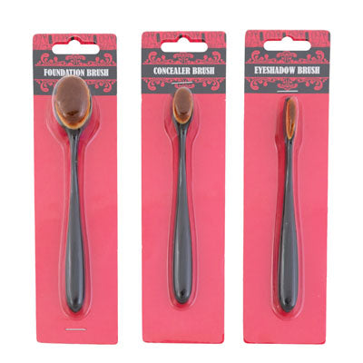 Makeup Blending Brush Oval 3ast Foundtn/concealer/eyeshadow Black&pink