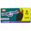 Trash Bags 6ct - 33 Gallon Drawstring