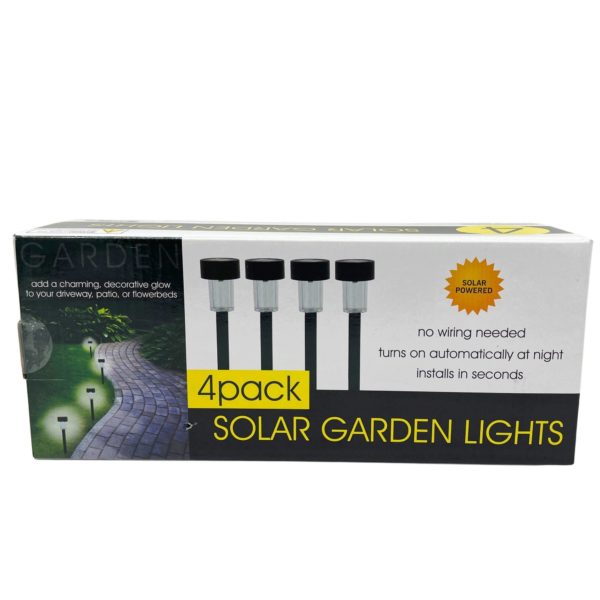 4 Piece Solar Powered Garden Lights Set