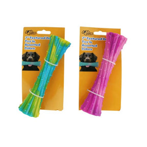 7" Textured Dog Toy in Assorted Colors