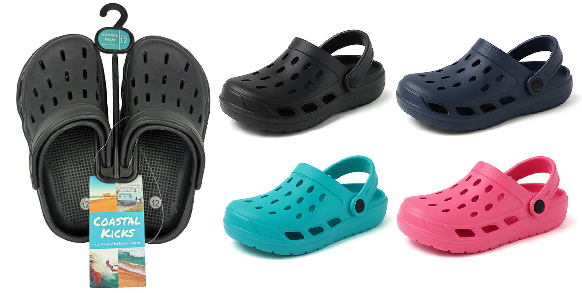 Coastal Kicks Boy's & Girl's Sport Clogs w/ Ventilated Upper