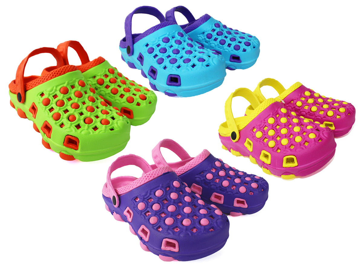 Coastal Kicks Girl's Two-Tone Bubble Clogs