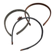 Headband Set in Brown and Metallic