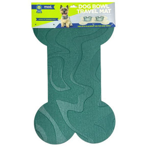 Mod Dog 24"x16" Bone Shaped Feeding Mat in Green