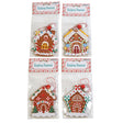 Ornament Gingerbread House Mdf 4 Asst 3.5 X 4.33in W/ Beaded Hanger Xm Hdr