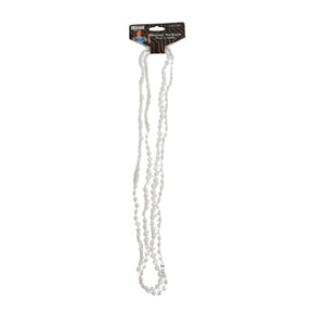 Necklace White Beaded Pearl 35inl Strand 8mm Bead/flapper Barbell