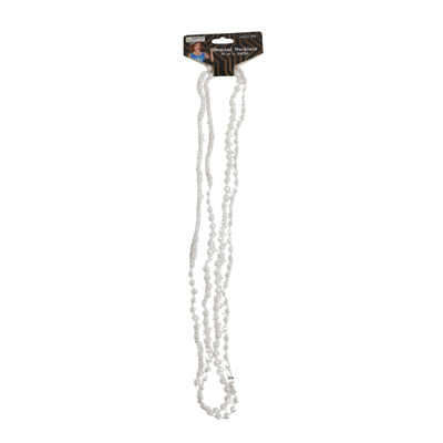 Necklace White Beaded Pearl 35inl Strand 8mm Bead/flapper Barbell