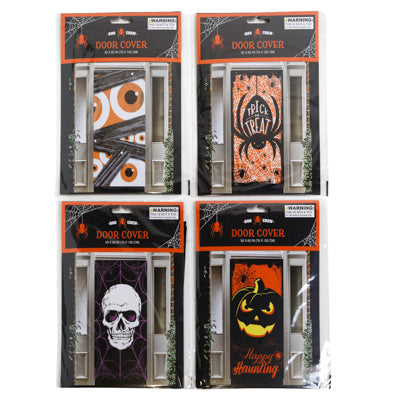 Door Cover Halloween 30x60in 4ast Plastic Pb/insert
