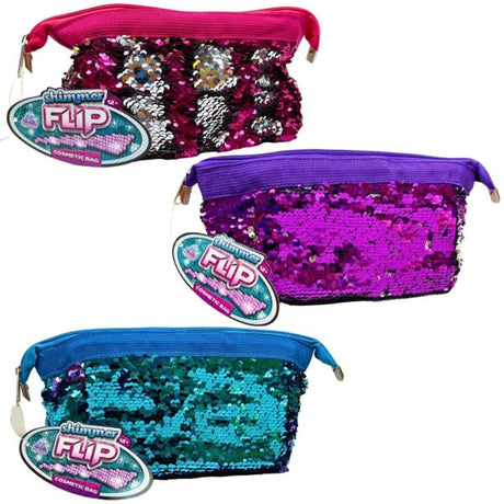 Shimmer Flip Sequin Cosmetics Bag in Assorted Colors