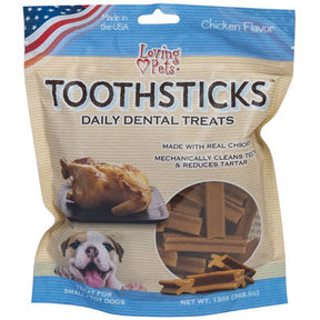 Dog Treats Dental Toothsticks For Small Dogs 13 Oz Chicken Made In Usa