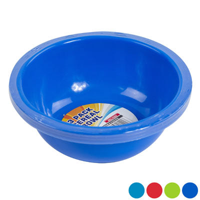 Bowl 3pk 28-oz 7in Dia Plastic 4 Assorted Colors Counter Display