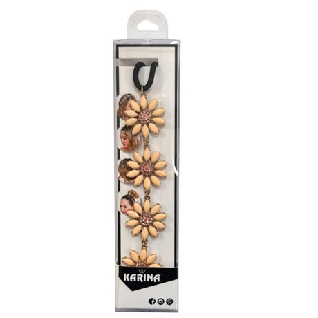 KARINA Multiple Style Beige Flower Headwrap