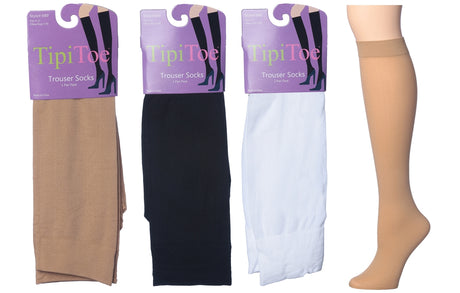Women's Knee High Trouser Socks - Size 9-11 - Choose Your Color(s)